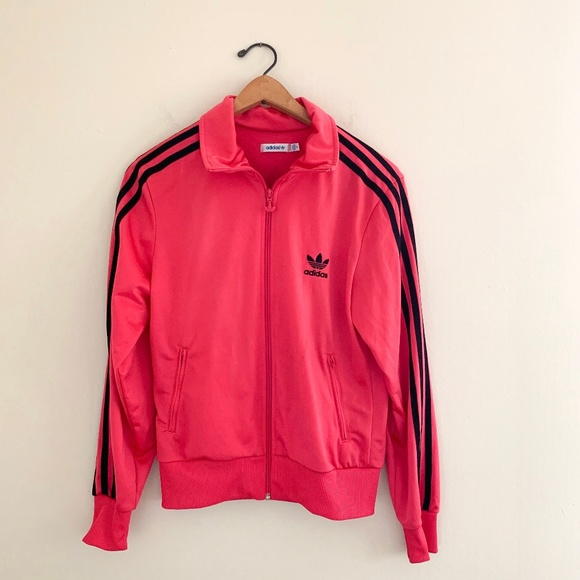 hot pink and black adidas jacket